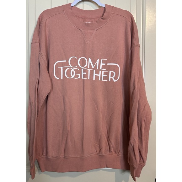 NWT Goodfellow Men's Size L "COME TOGETHER" Crew Sweatshirt Relaxed Fit New - Picture 1 of 6